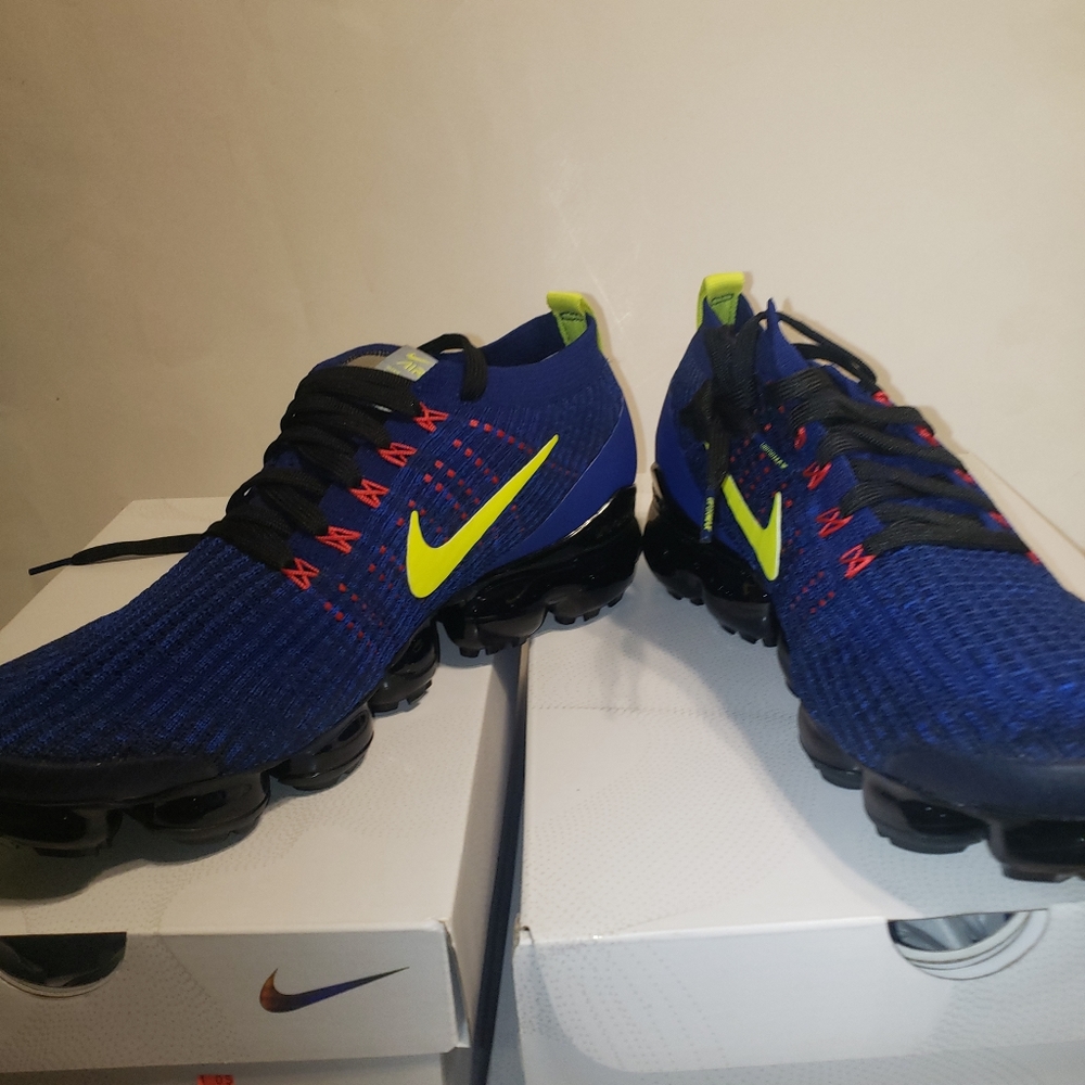 Nike Air VaporMax Flyknit 3 Deep Royal Volt - Picture 7 of 16